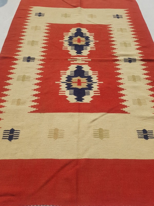 Vintage Traditional Handcrafted Turkish Kilim Rug for Home Décor 177x117 cm gallery