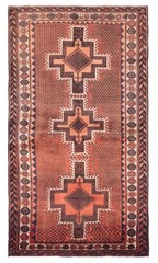 3’10” x 7’1″ Vintage Hand-knotted Runner Rug Traditional Oriental Wool Carpet
