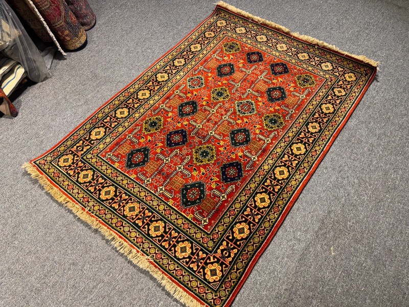 Fine Antique Caucasian Shirvan Rug 3x5 Handmade Vintage Oriental Rug Kazak Rare gallery