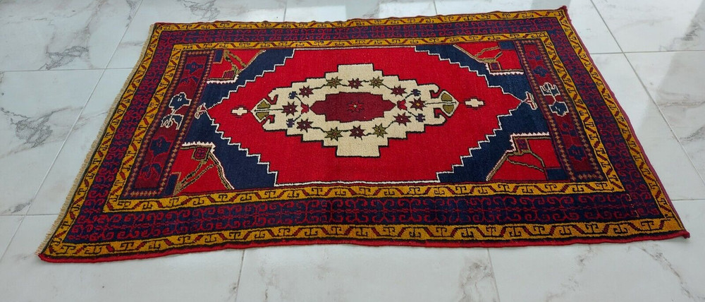 Antique Anatolian Rug Medium Decor Home Carpet Rare Finely Rug Oriental Rug