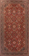 Pre-1900 Handmade Palace Antique Rug 10×18 Classic Rust Wool Traditional Carpet