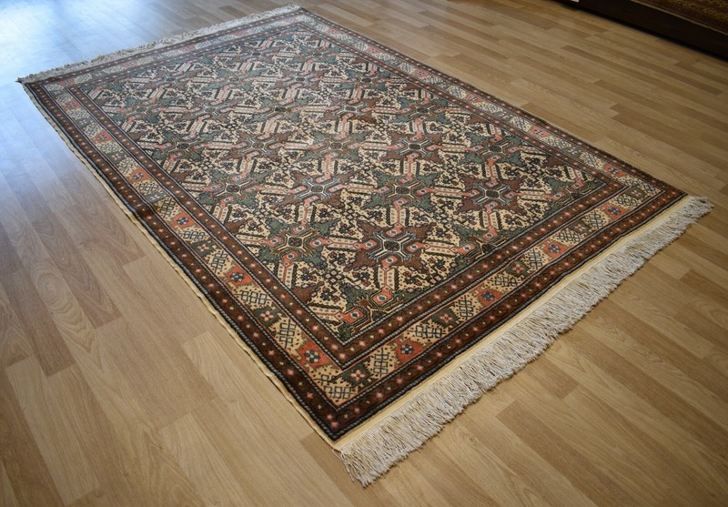 Antique Genuine Turkish Kazak Star Pattern Handmade Rug 7Ftx10Ft Free Shipping gallery