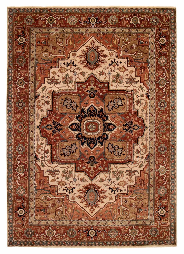 Traditional Vintage Hand-Knotted Area Rug 9'7" x 13'8" Oriental Wool Carpet