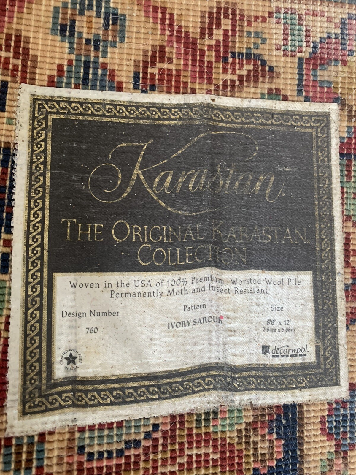 Large Karastan Saroukk Rug #785 Original 700 Series 8.8 x 15 ft Red Wool Rug gallery
