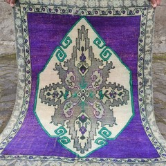3×3 Old Square Rug 2.59 x 3.28 ft , colorful Handmade Kitchen Rug 79 x 100 cm