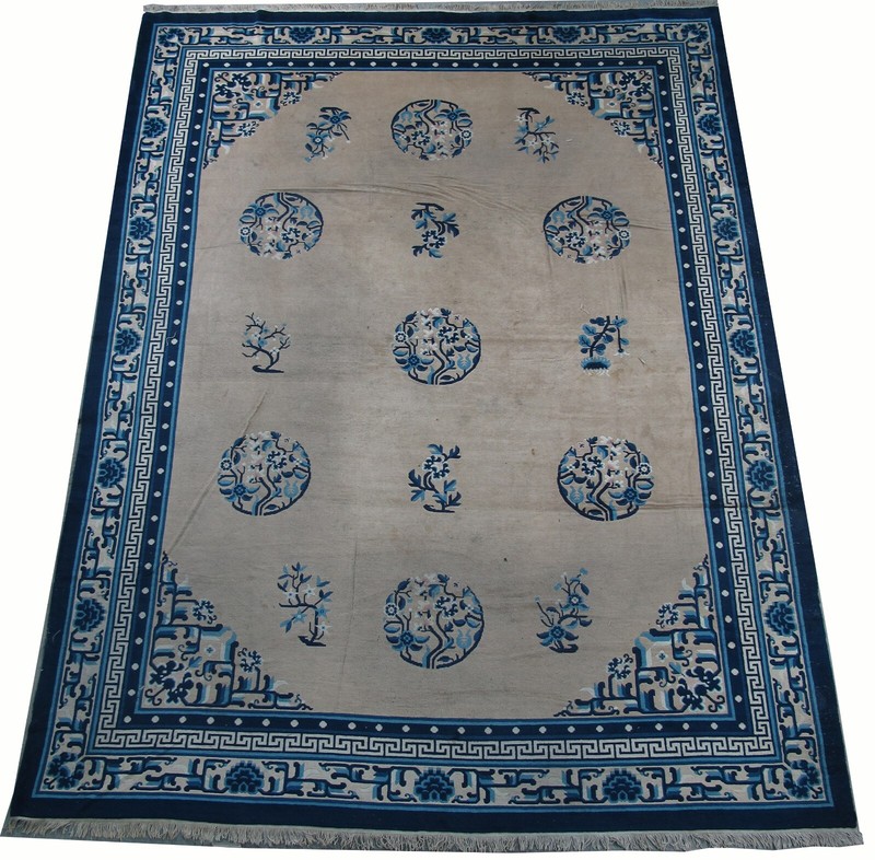 Hand Knotted Antique Chinese Peking Rug, 12 ft 3 in x 9 ft 3 in gallery