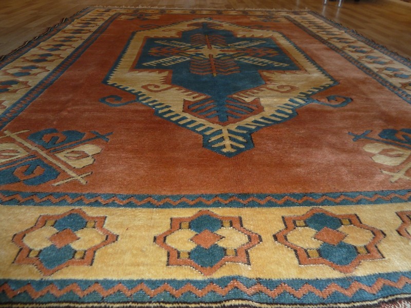 1970's Fine Antique Caucasian Kazak Handmade Rug 8Ft X 10' 7" Free Shipping gallery