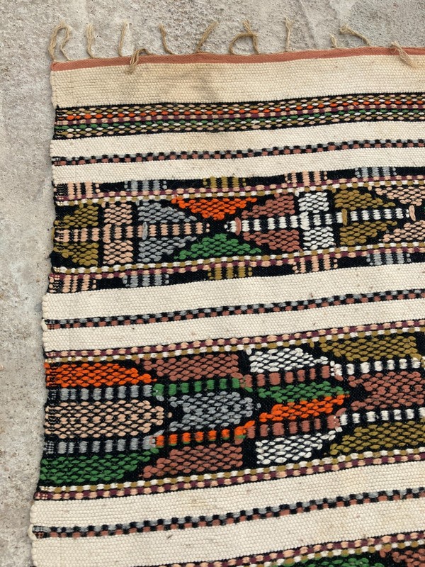 Vintage Handmade Turkish Anatolian Striped Wool Kilim Rug 285x178 cm gallery