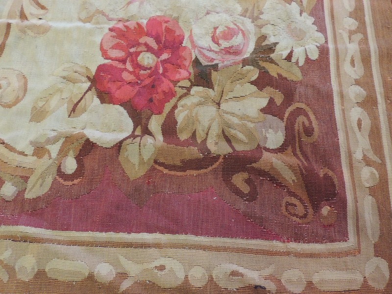 11x16 RARE Genuine Antique French Aubusson Oriental Rug ca1880 RED France gallery