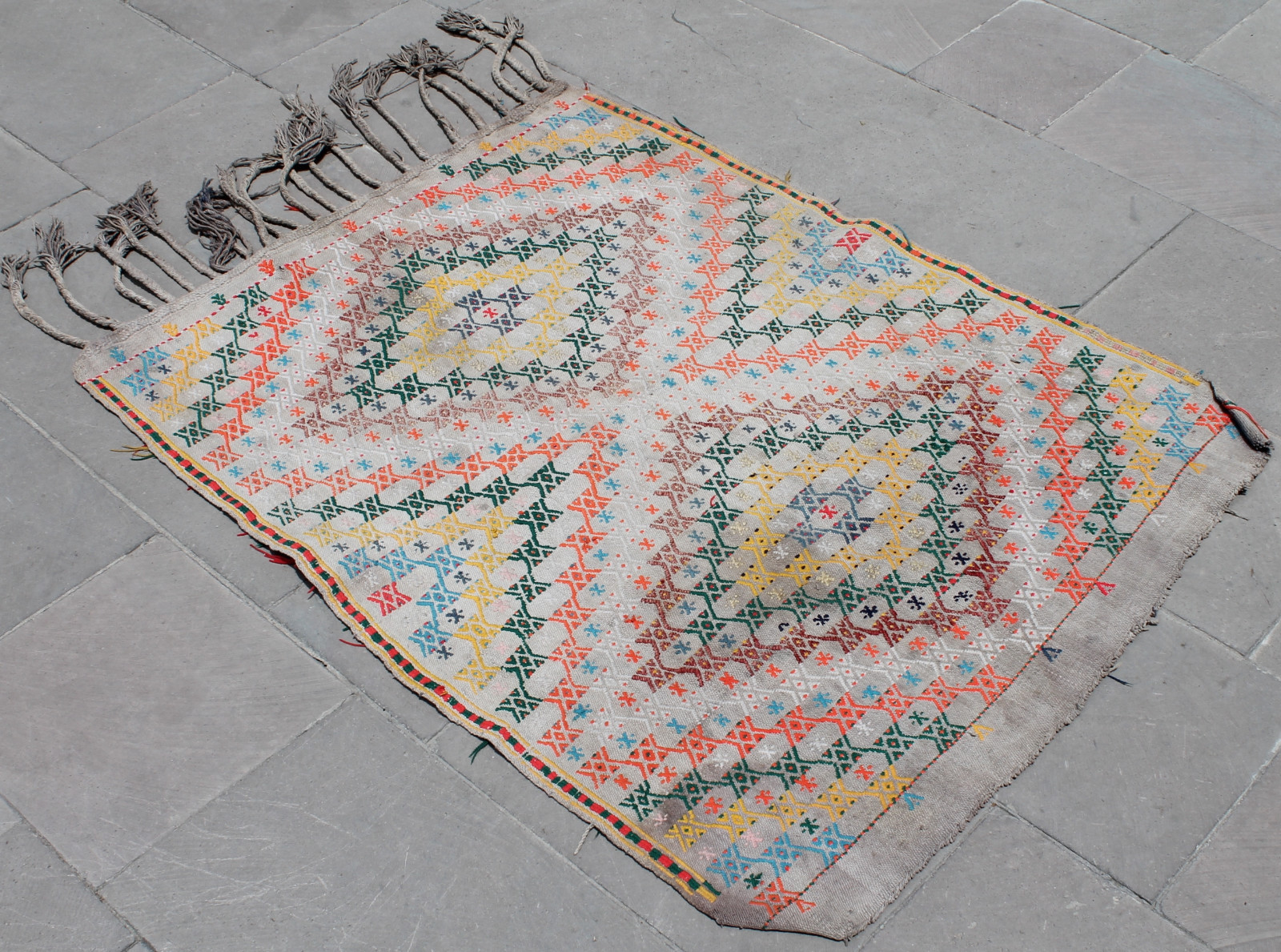 Turkish Kilim Rug 34''x43'' Hand Woven Konya Cicim Kilim 88x110cm gallery