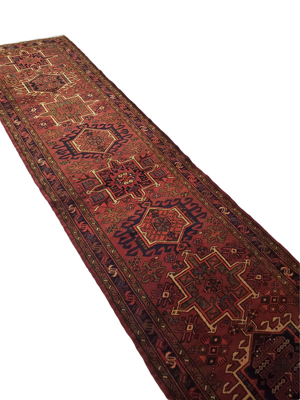 Vintage Karajeh Red Runner with Multi-Medallion - 2'10" x 12'5" gallery