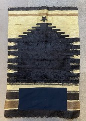 Vintage Turkish Angora Wool Blanket Kilim Rug Siirt 112x72cm
