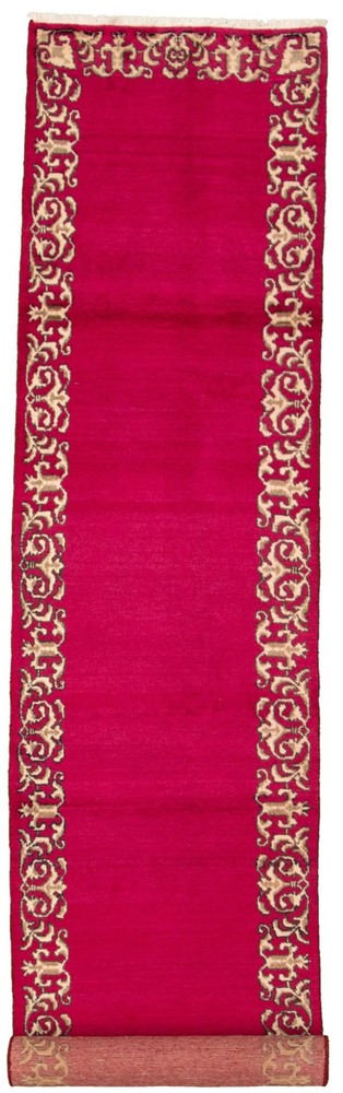 Vintage Hand-knotted Runner Rug 2'8" x 16'5" Traditional Oriental Wool Carpet