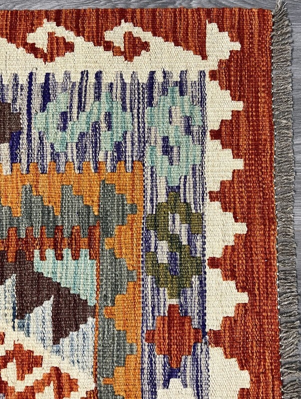 Vintage Kilim Traditional Hand Made Oriental Wool Kilim 5ftx3.2ft 159cmx102cm gallery