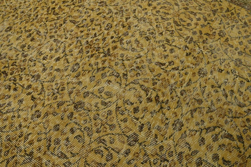 Oushak Turkish Vintage Rug 5x7 Kilim Rug Anatolian Handmade Boho Decor YELLOW gallery