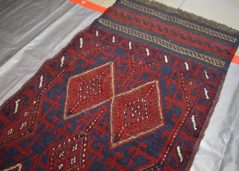 Vintage Afghan Mushwani Runner Rug 2x12 Hand Knotted Wool Persian Style Hallway gallery