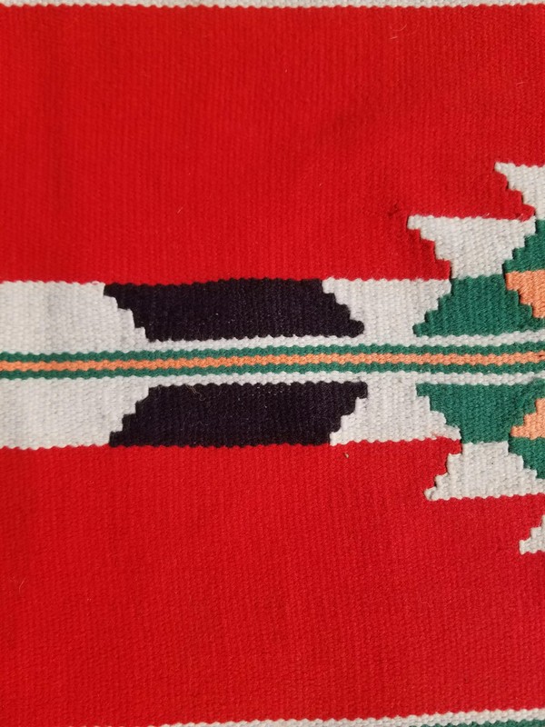 Vintage Traditional Handmade Turkish Wool Multicolor Kilim Runner 5.4x2.1 ft gallery