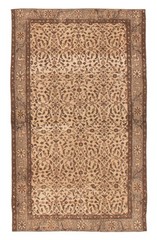 Vintage Hand-Knotted Area Rug 3’8″ x 6’3″ Traditional Wool Carpet
