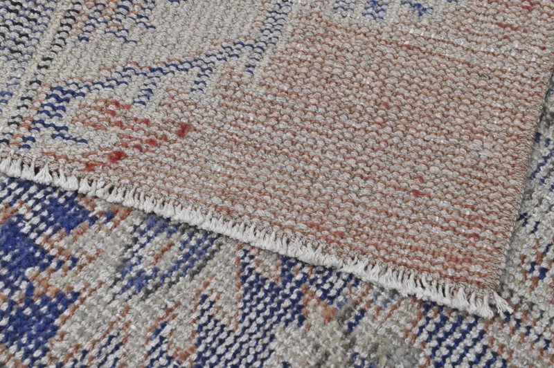 Oushak Turkish Doormat Rug 2x4 BEIGE Vintage Anatolian Handmade Small Kilim Rug gallery