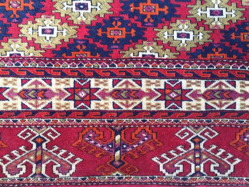 Fine Antique Turkmen Rug Wool Oriental Hand Made Rug 245x162cm Persian Vintage gallery