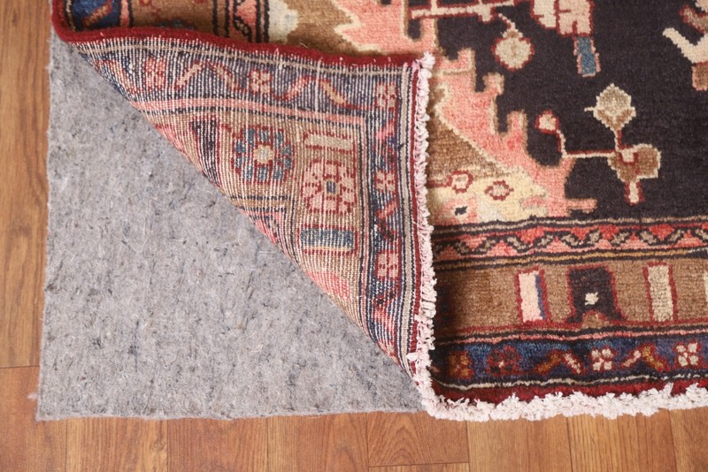 Vintage Floral Dark Brown Wool Lilihan Runner Rug 4x10 Hand-knotted Carpet gallery