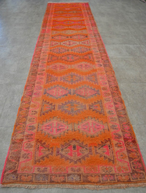 34″ x 144″ Brilliant Kurdish Herki Full Tribal Runner Rug Kitchen Rug 2′10″ x12′ gallery