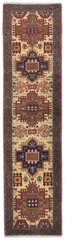 Vintage Tribal Geometric Runner Rug Wool Oriental Hallway Carpet 2’5X9’5 ft