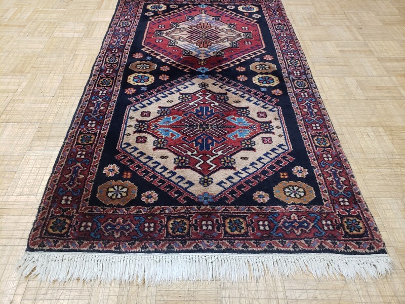 3x5 TURKISH KAZAK KARAJEH VINTAGE AUTHENTIC HAND WOVEN 100% WOOL ORIENTAL RUG gallery