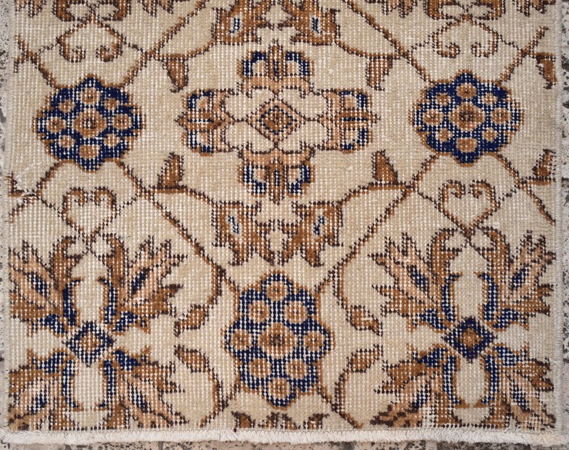 Turkish Carpet 1x9 Size Oushak Oriental Runner Vintage Hallway Kitchen Beige Rug gallery