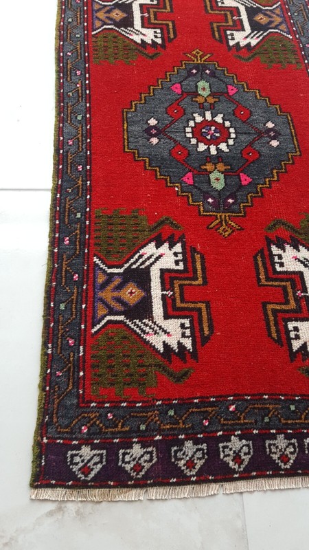 Multicolor Vintage Rug, Hand Knotted Decor Rug, Luxury Decor Rug, Natural Rug gallery