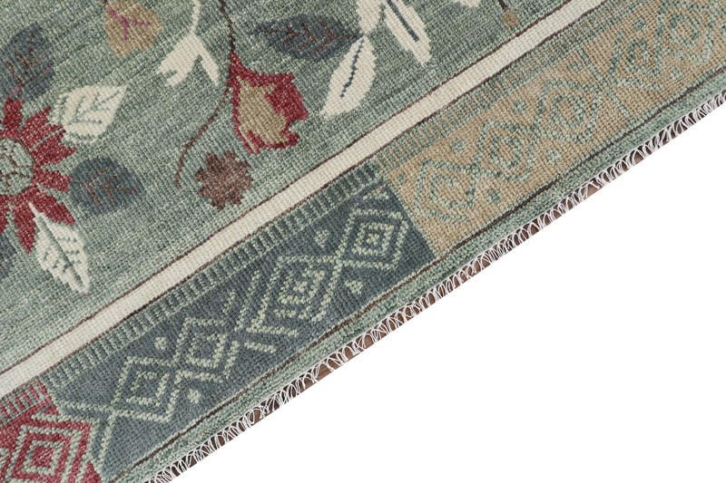 Elegant Teal Base Rug with Gold Accents Rug 8x10 ft gallery
