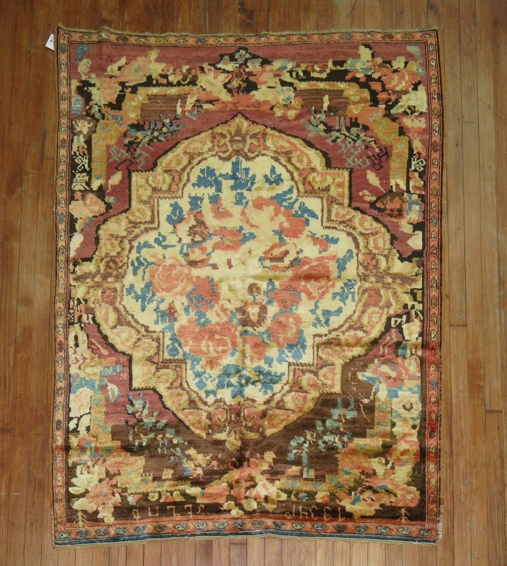 Antique Caucasian Armenian Karabagh Rug Size 4'5''x5'10'' Dated 1934 gallery