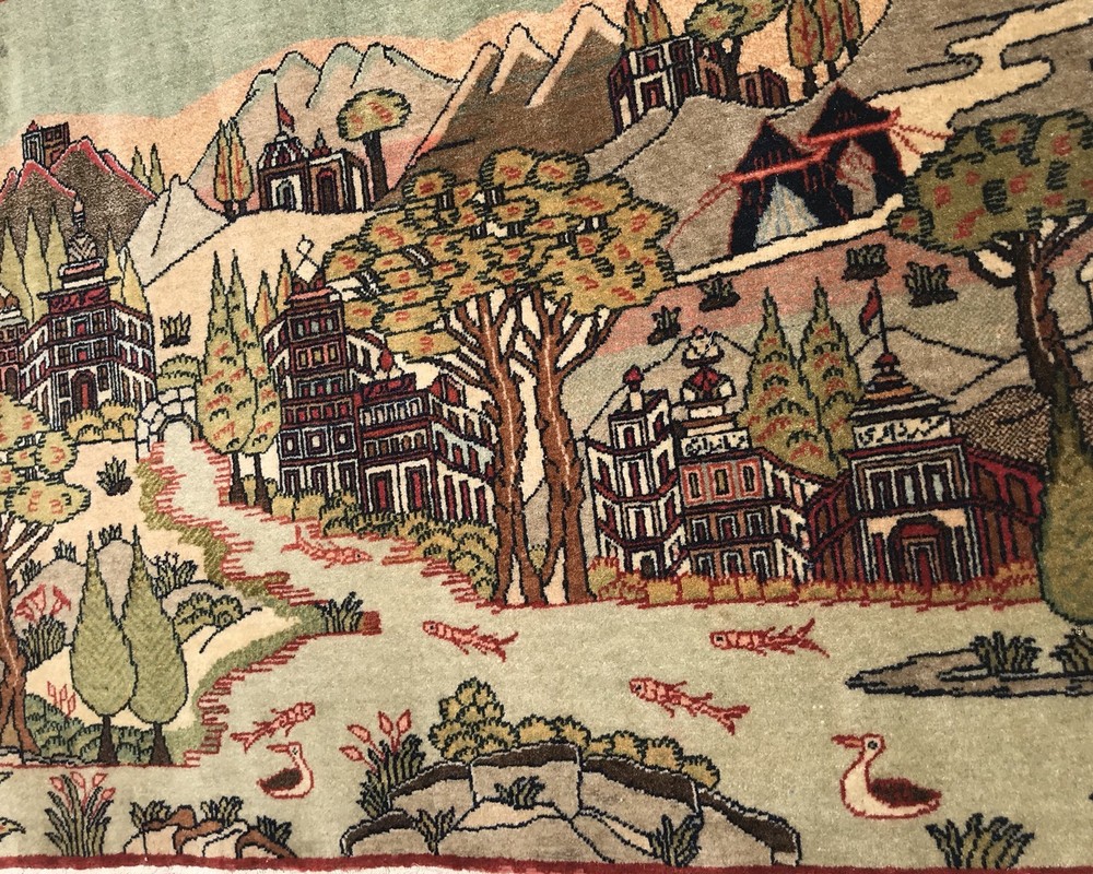 AN AWESOME SCENERY KHASHAN WALL HANGING RUG