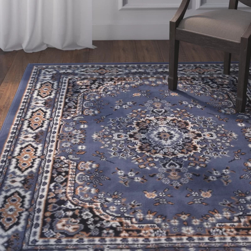 Persien BLUE AREA RUG 9 X 12 LARGE ORIENTAL CARPET 69 - ACTUAL 9' 2" X 12' 5" gallery