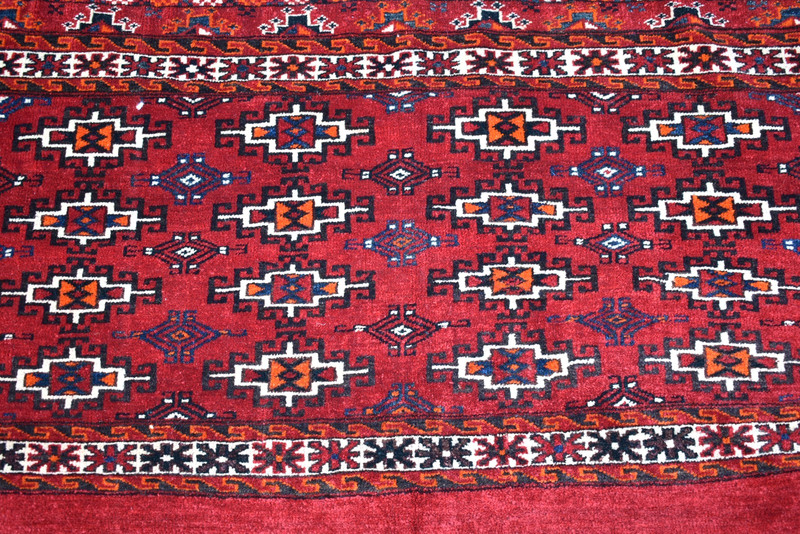 Antique Tribal Rug 47'' x 29'' Turkoman Tribal Mafrash Camel Bag Chuval Wool Rug gallery