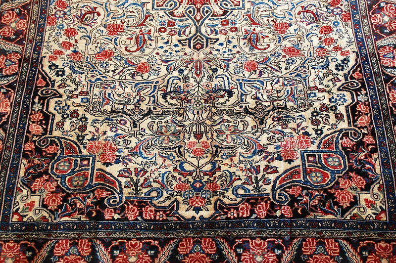 NATURAL WOOL Old Orintal Rugs, Hand Woven,knotted size Approximately 4'9" x 6'10 gallery