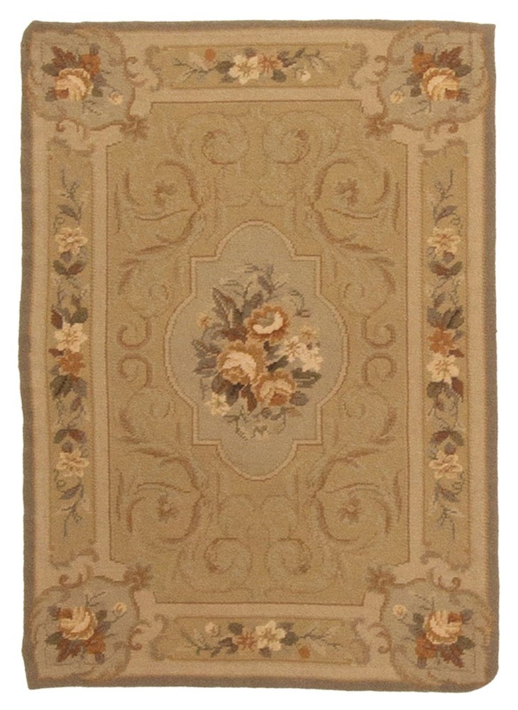 Vintage Hand Woven Area Rug 2'0" x 3'0" Traditional Wool Oriental Carpet