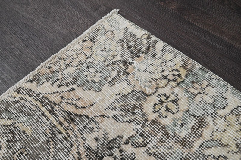 Oushak Turkish Doormat Rug 2x3 BROWN Anatolian Handmade Vintage Small Kilim Rug gallery