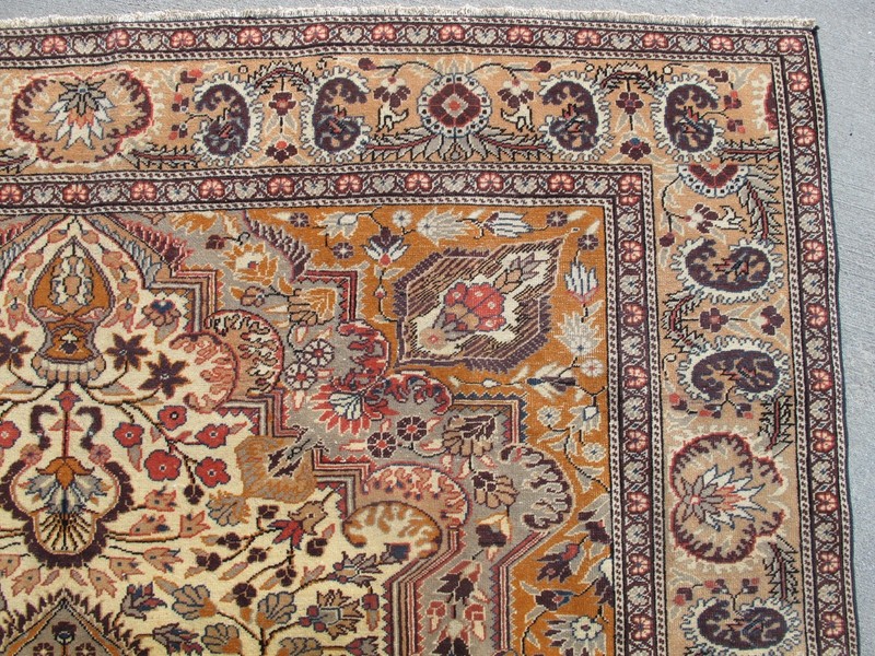 Antique Traditional Rug 6x10 Large Floral Turkish Rug 6.4x9.6 Muted Distressed gallery