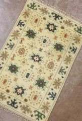 3’X 2′ SELECT HAND-KNOTTED TURKISH OUSHAK TRIBAL VINTAGE WOOL DURABLE RUG CARPET
