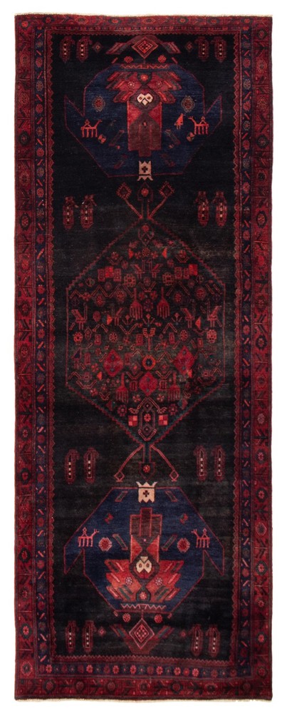 Traditional Vintage Hand-Knotted Area Rug 4'2" x 11'2" Oriental Wool Carpet