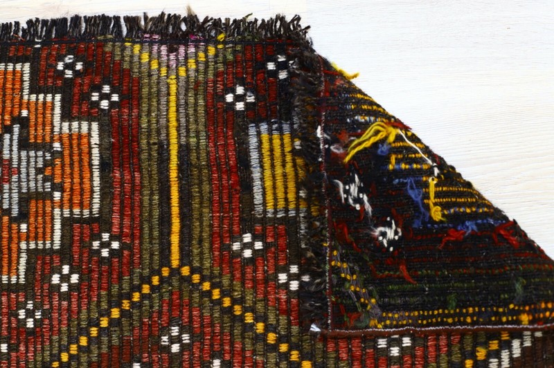 Cappadocia Ethnic Burgundy Carpet Traditional Handmade Vintage Kilim Rug 3.6x4ft gallery