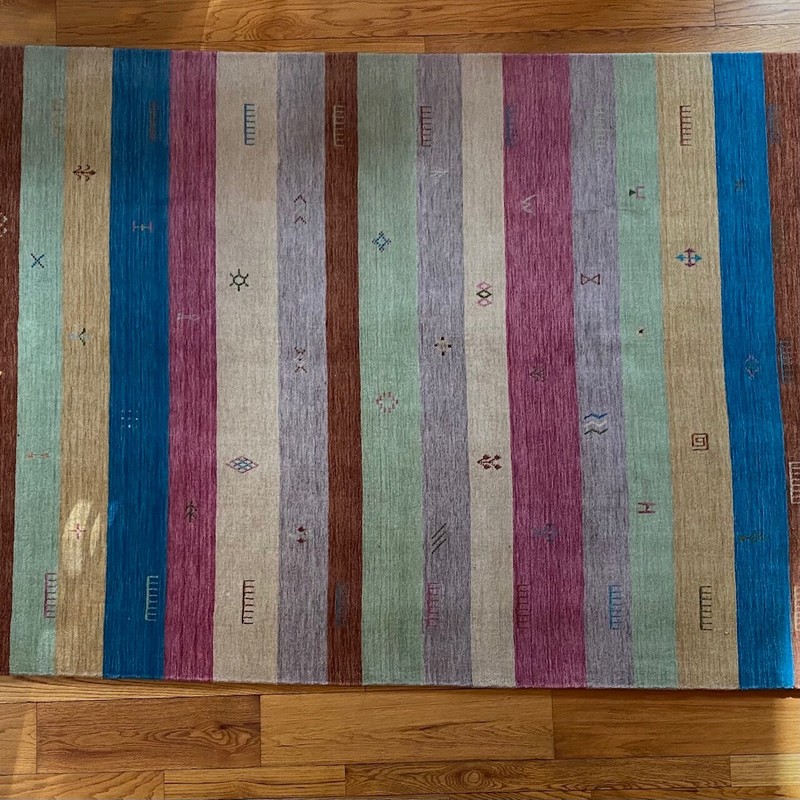 Brand New Charming & Colorful Handmade Nepalese Tibetan Area Rug, 5x8 SALE gallery