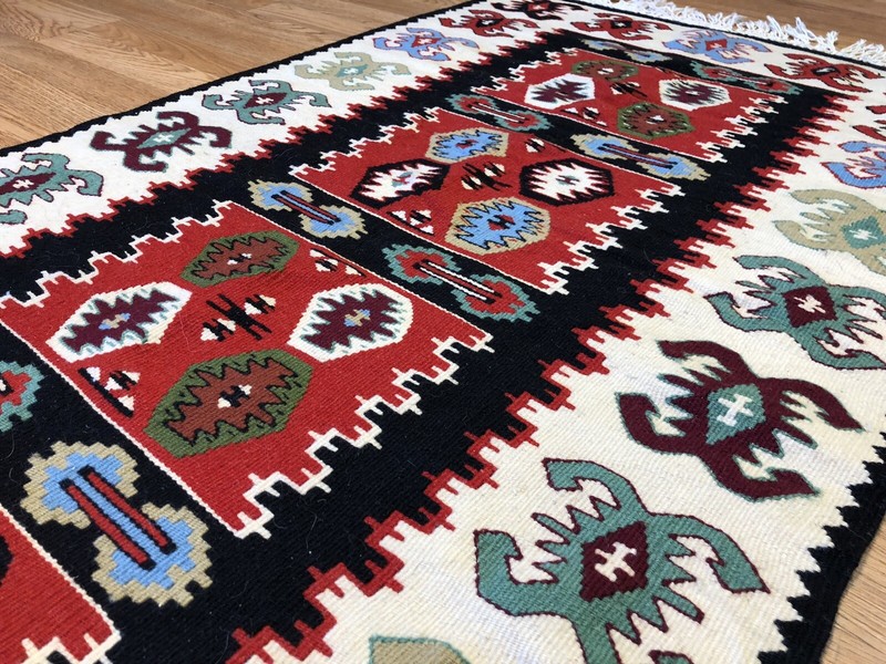 Beautiful Bessarabian - 1960s Antique Turkish Kilim - Flatweave Rug 2.4 x 4.6 ft gallery