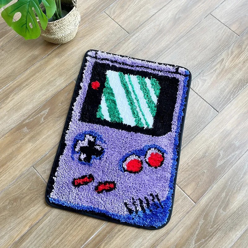 Hand-held Game Device Tufted Rug Gaming Funny Childhood Memories Flocking Carpet gallery