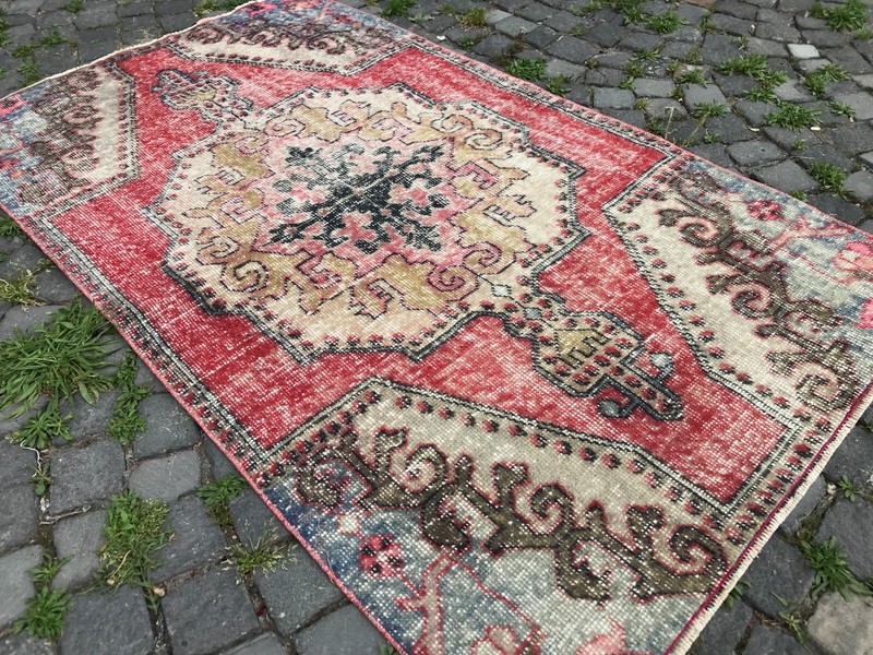 Handmade Rug Turkish Area Rug Vintage Rug Oushak Rug Antique Rug Bohemian Rug gallery