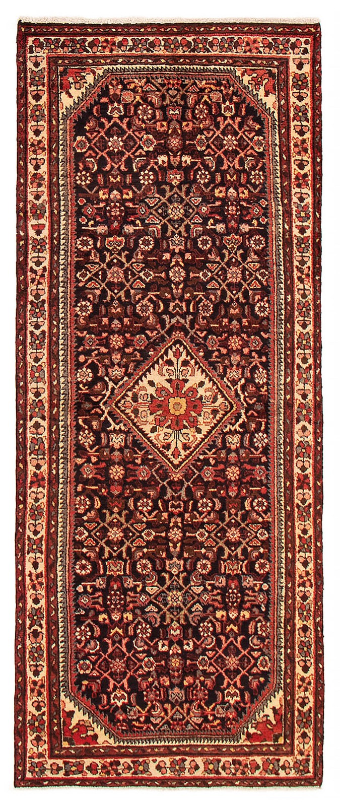3'7" x 9'1" Vintage Hand-knotted Runner Rug Traditional Oriental Wool Carpet gallery