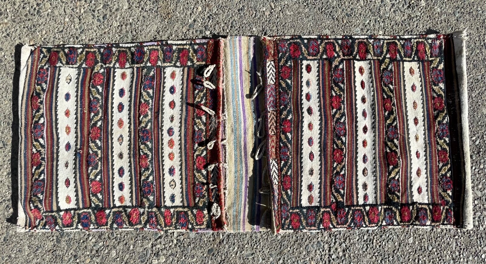Semi-Antique Caucasian-Shirvan Khorjin complete saddle bags (2' x 4'5") gallery