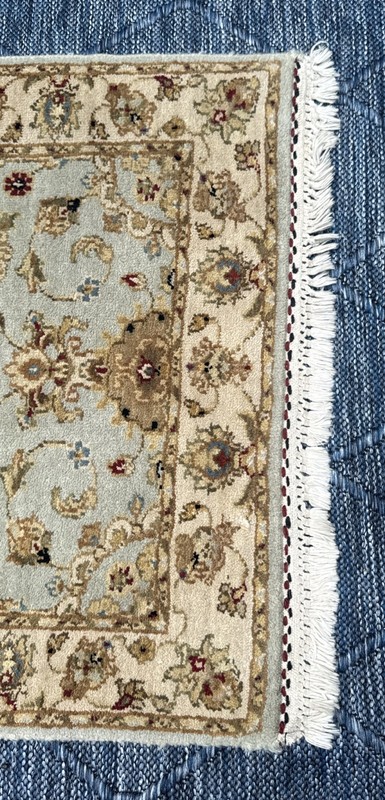Hand Knotted 100% Wool Traditional Oriental Rug In Mint Green/Cream/Tan 2’x3’1” gallery