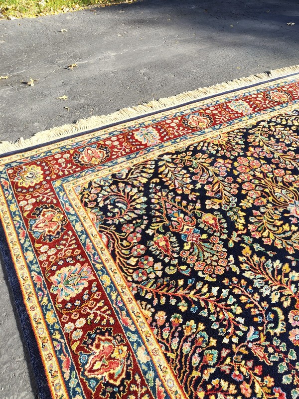 Karastan 8.8x12 Vintage 700 series rug model 791 Navy Sarouk. Extremely Rare gallery